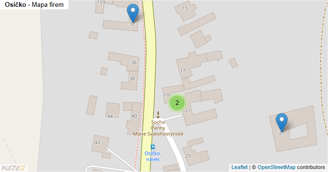 Osíčko - mapa firem