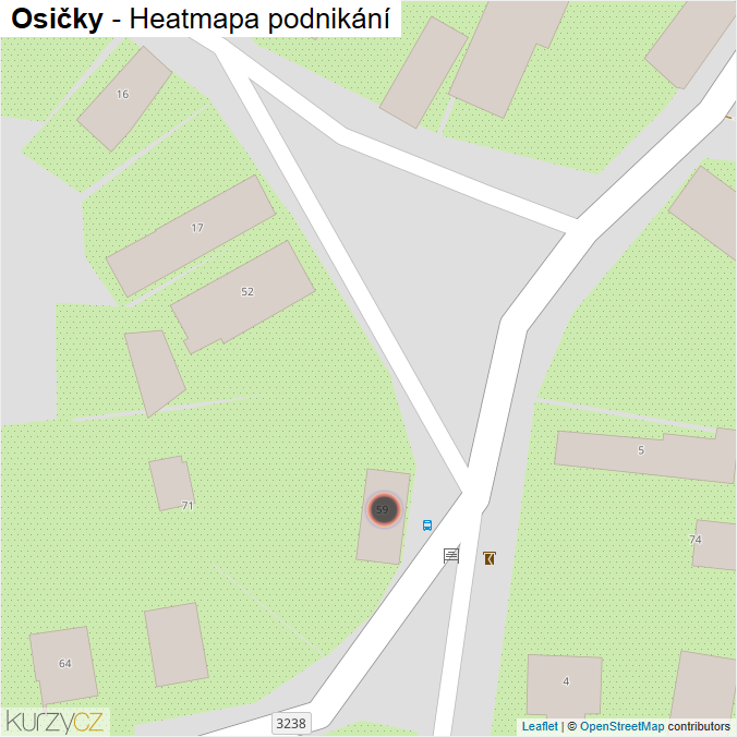 Mapa Osičky - Firmy v obci.