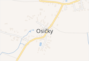 Osičky v obci Osičky - mapa části obce