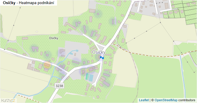 Osičky - mapa podnikání