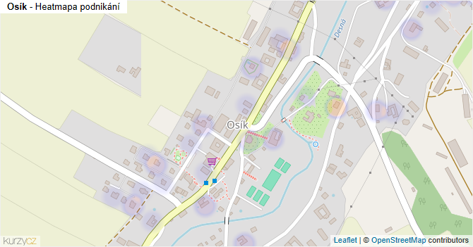 Osík - mapa podnikání