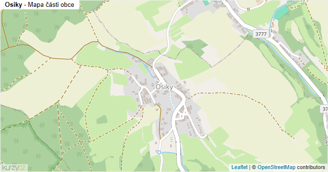 Osiky - mapa části obce