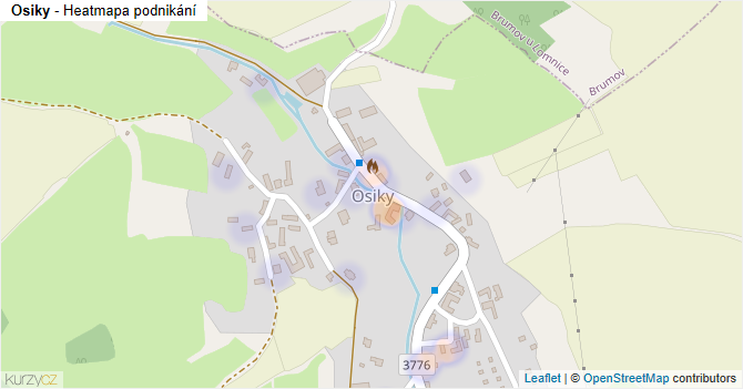 Osiky - mapa podnikání