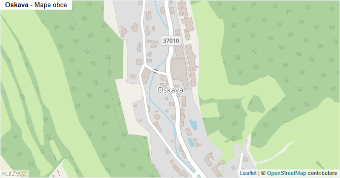 Oskava - mapa obce
