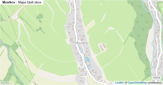 Mostkov - mapa části obce