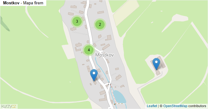 Mostkov - mapa firem