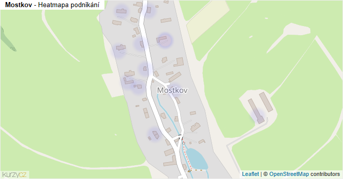 Mostkov - mapa podnikání