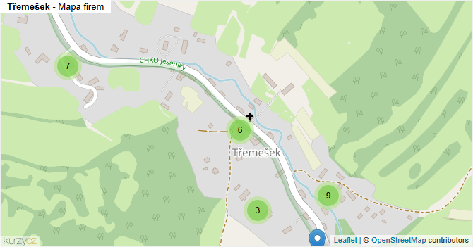 Třemešek - mapa firem