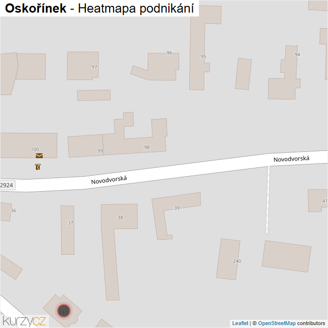 Mapa Oskořínek - Firmy v obci.