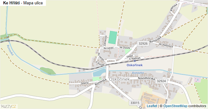 Ke Hřišti - mapa ulice
