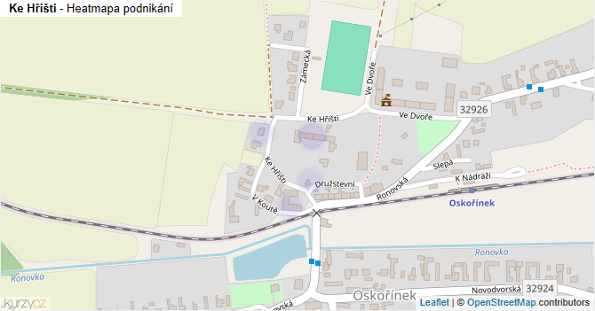 Ke Hřišti - mapa podnikání