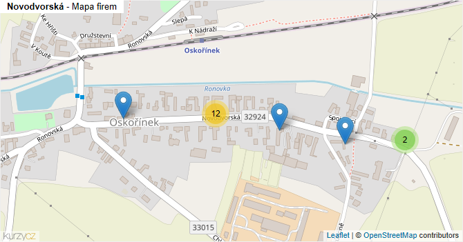 Novodvorská - mapa firem