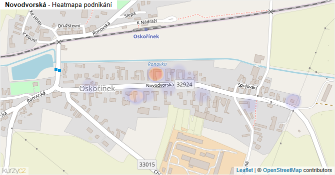 Novodvorská - mapa podnikání