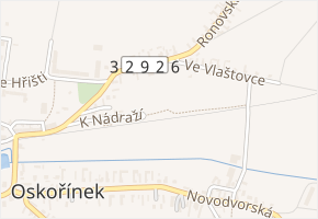 Slepá v obci Oskořínek - mapa ulice