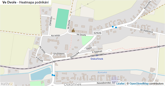 Ve Dvoře - mapa podnikání