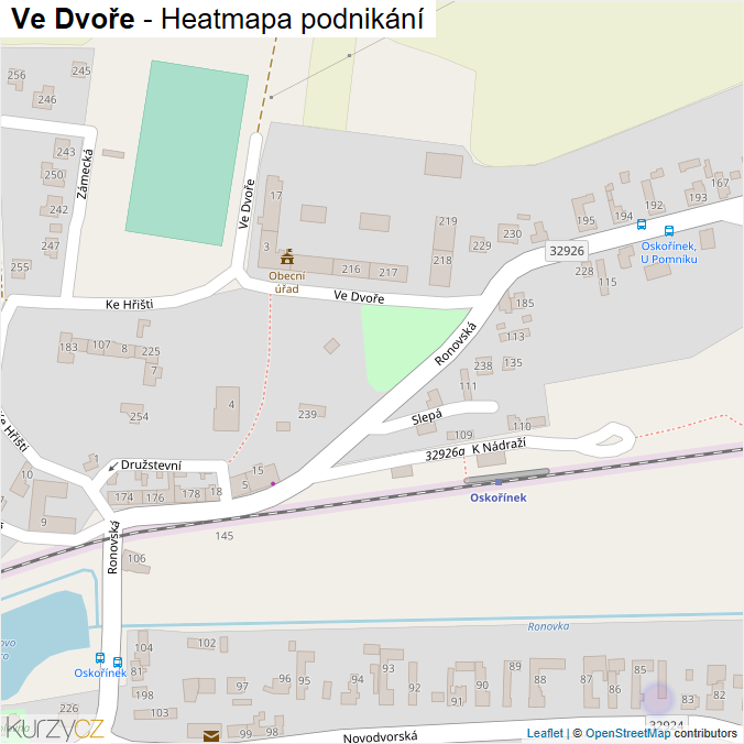 Mapa Ve Dvoře - Firmy v ulici.