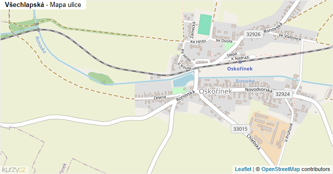 Všechlapská - mapa ulice