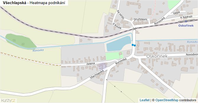 Všechlapská - mapa podnikání