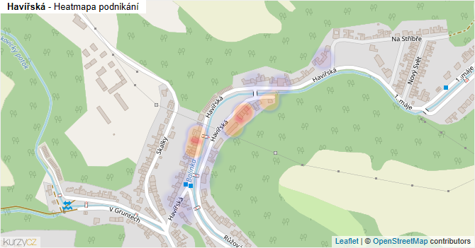 Havířská - mapa podnikání
