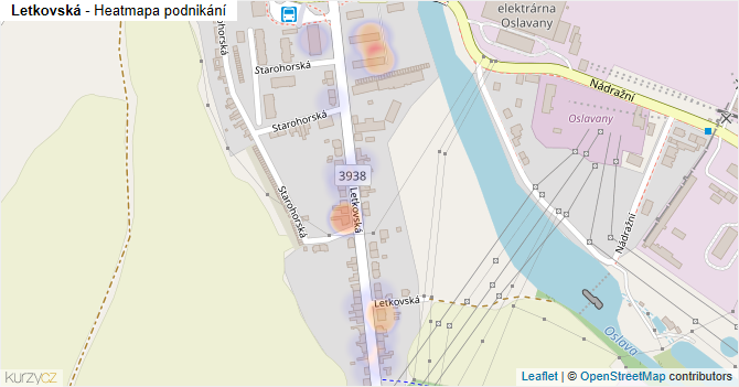 Letkovská - mapa podnikání