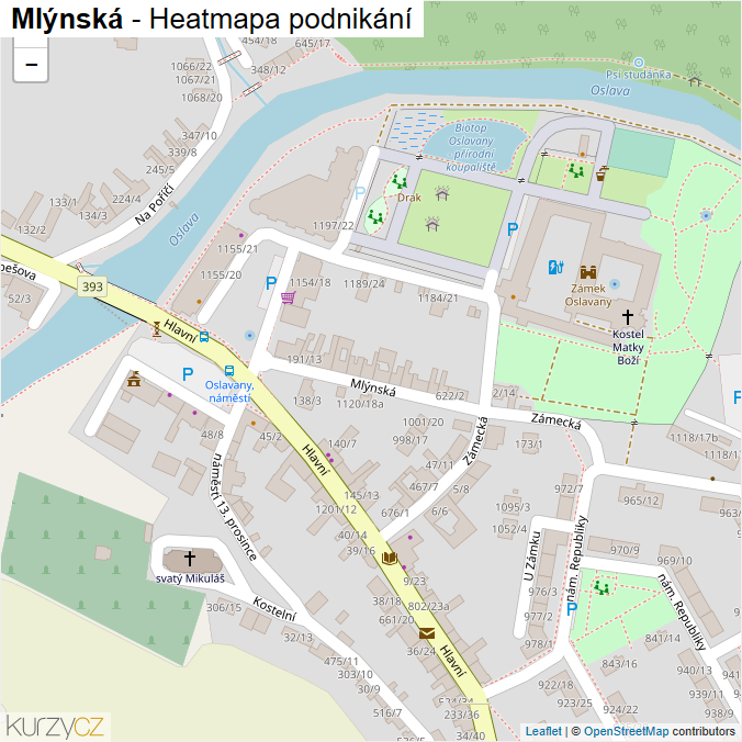 Mapa Mlýnská - Firmy v ulici.