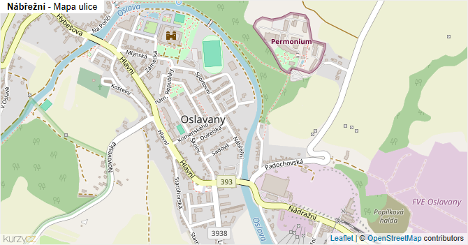 Nábřežní - mapa ulice