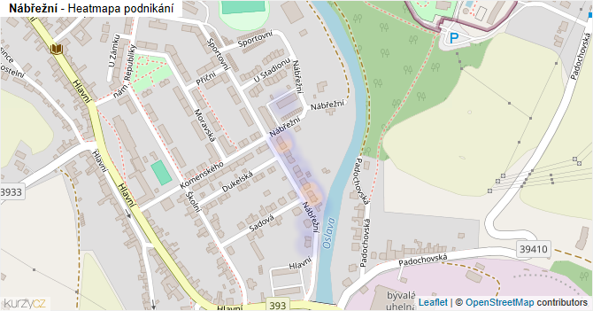 Nábřežní - mapa podnikání