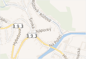 Náporky v obci Oslavany - mapa ulice