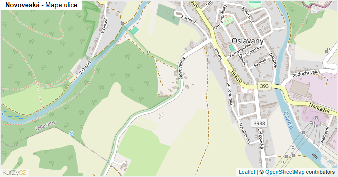 Novoveská - mapa ulice