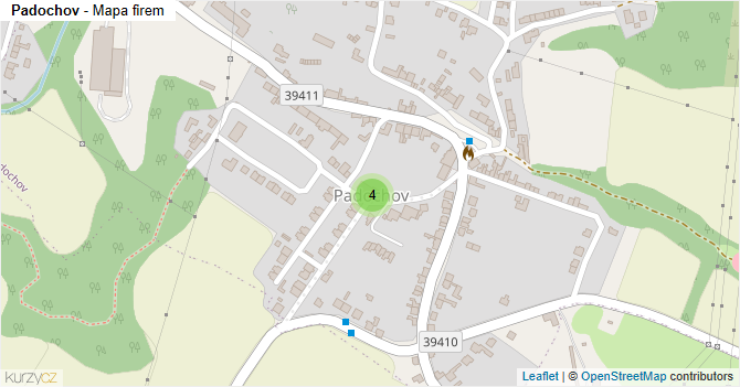 Padochov - mapa ulice