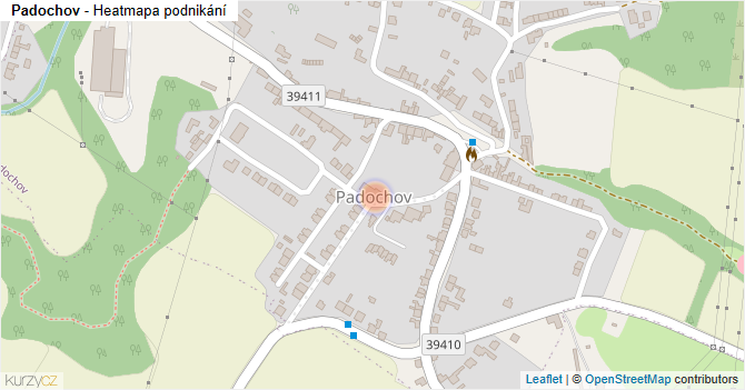 Padochov - mapa podnikání