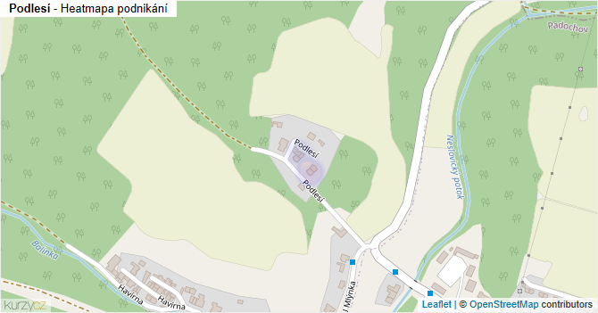 Podlesí - mapa podnikání
