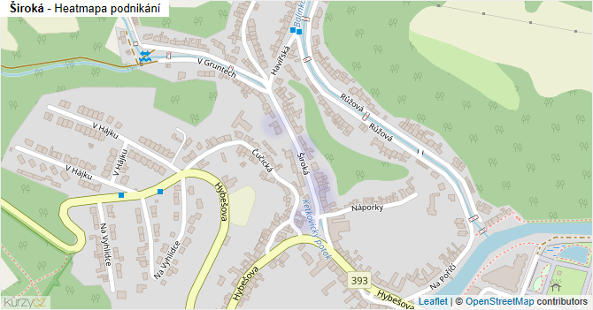 Široká - mapa podnikání