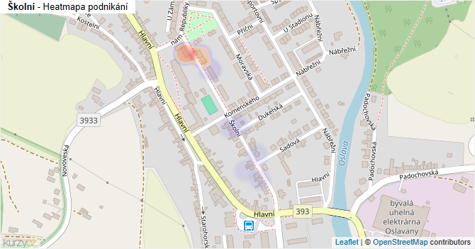 Školní - mapa podnikání
