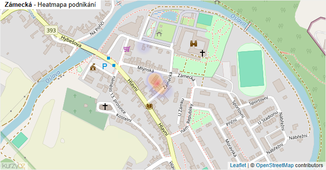 Zámecká - mapa podnikání