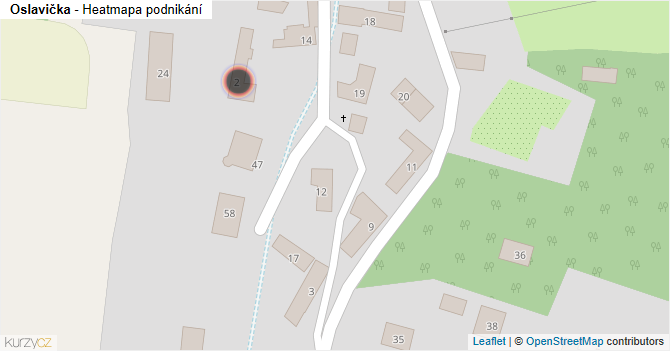 Oslavička - mapa podnikání