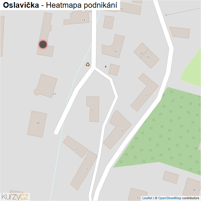 Mapa Oslavička - Firmy v obci.