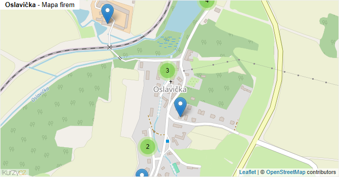 Oslavička - mapa firem