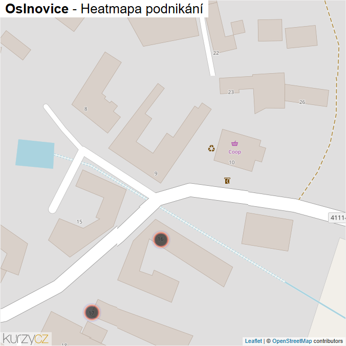 Mapa Oslnovice - Firmy v obci.