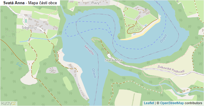 Svatá Anna - mapa části obce