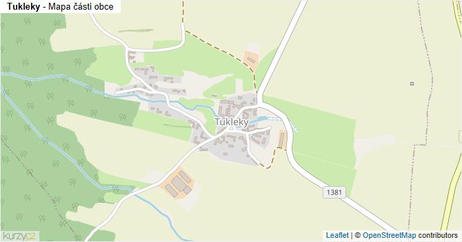Tukleky - mapa části obce
