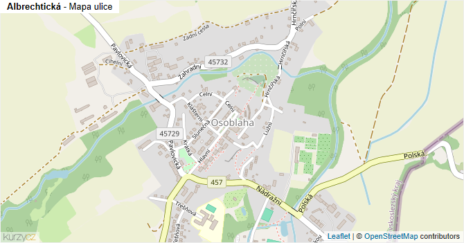Albrechtická - mapa ulice
