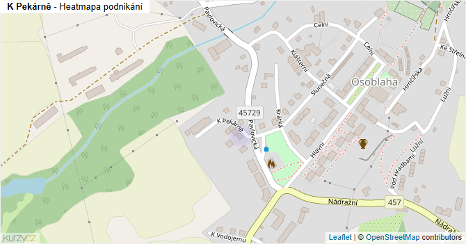 K Pekárně - mapa podnikání