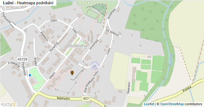 Lužní - mapa podnikání
