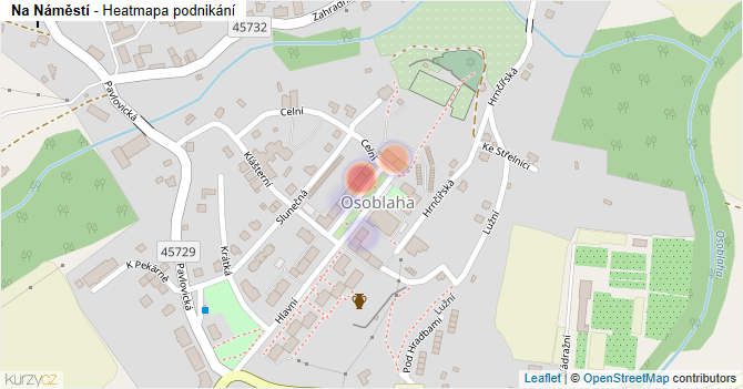 Na Náměstí - mapa podnikání