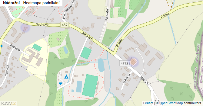 Nádražní - mapa podnikání