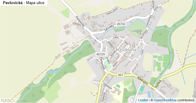 Pavlovická - mapa ulice