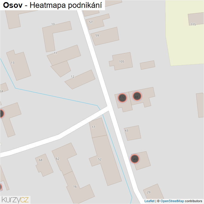 Mapa Osov - Firmy v obci.