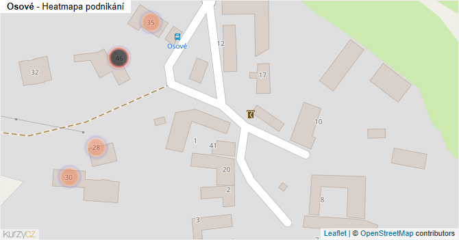 Osové - mapa podnikání