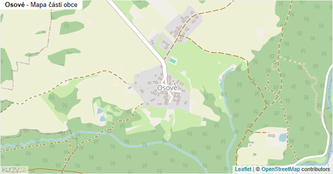 Osové - mapa části obce